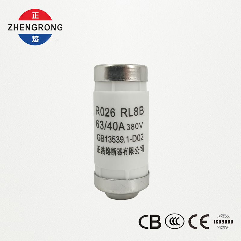 RL8B R026 40A 380V D02 Sylindrisk Sikring