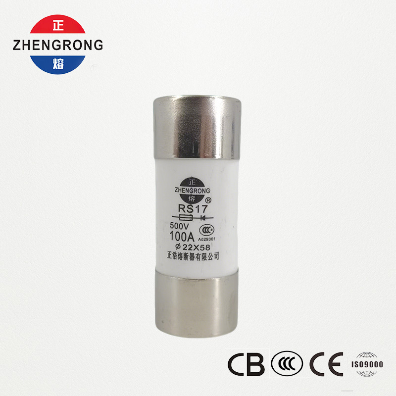 RS17 100A 500V sylindrisk hurtigvirkende sikring | 22*58mm | CCC-sertifisert