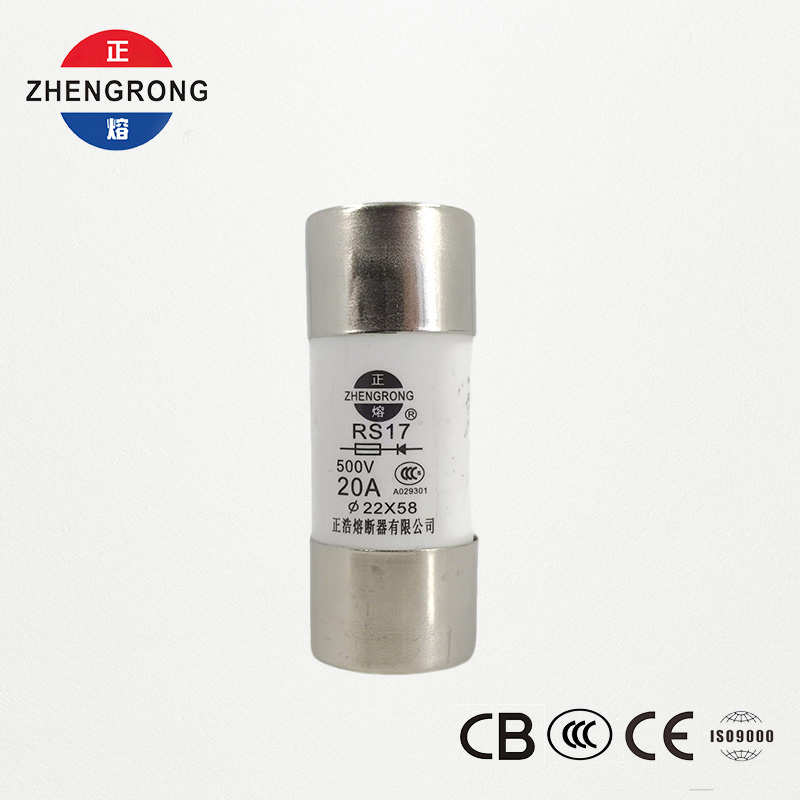 RS17 20A 500V sylindrisk hurtigvirkende sikring | 22*58mm | CCC-sertifisert