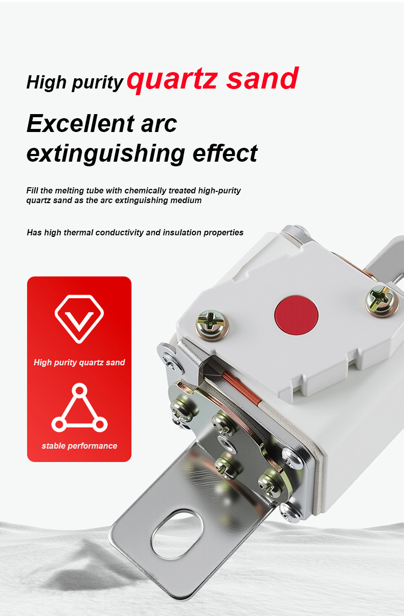 RSF-1K 500V-315A BC100KA sikring Lenker